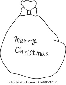 An illustration of a santa's sack with distinctive hand drawn lines