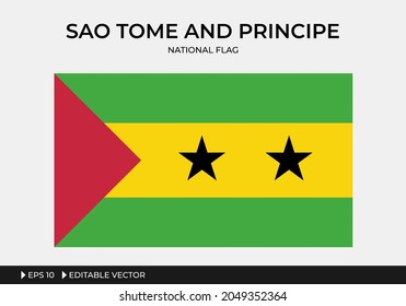 Illustration of Sao Tome and Principe National Flag