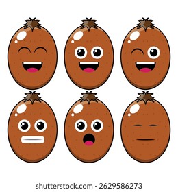 The Illustration of Sapodilla Emoticon 