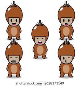 The Illustration of Sapodilla Fruit Emoji