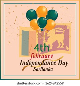 Illustration Of sari Lankan National Day. independence day. vector design with new background