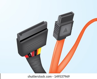 illustration SATA HDD Power cable adapter isolated 