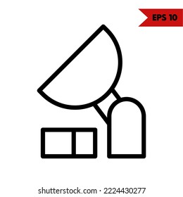 Illustration of satelite line icon