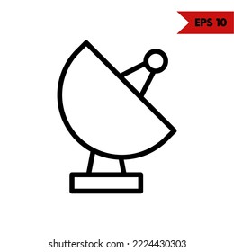 Illustration of satelite line icon