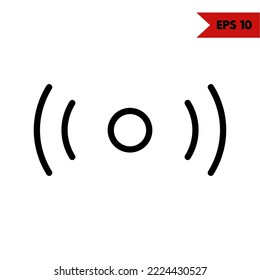 illustration of satelite line icon