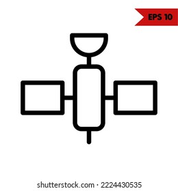 illustration of satelite line icon