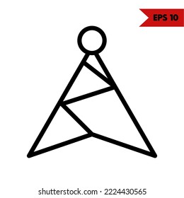 illustration of satelite line icon