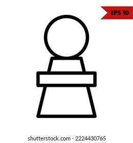 Illustration of satelite line icon