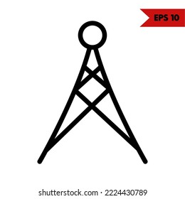 Illustration of satelite line icon