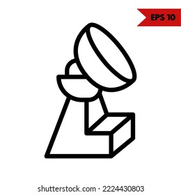 Illustration of satelite line icon