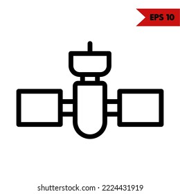 Illustration of satelite line icon