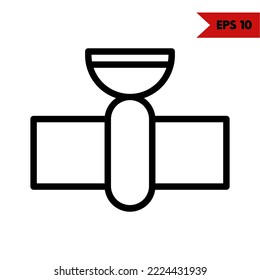 Illustration of satelite line icon