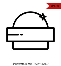 Illustration of satelite line icon