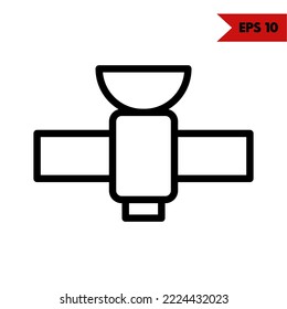 Illustration of satelite line icon