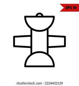 Illustration of satelite line icon