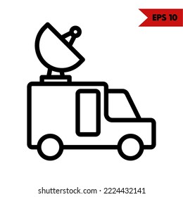 Illustration of satelite line icon