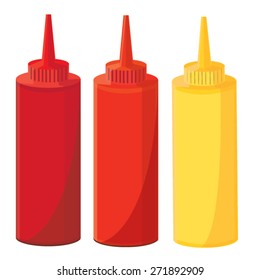 illustration. sauce on  white background 1