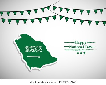 Illustration of Saudi Arabia National Day background