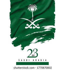 illustration of Saudi Arabia National Day 23 rd September - kingdom of Saudi Arabia national day ( KSA ) - Vector