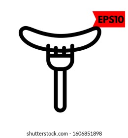 illustration of sausage flat icon