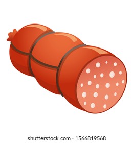 illustration of the sausage on the white background