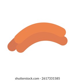 Illustration of sausage.Clip art on transparent background