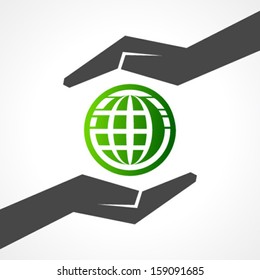 Illustration of save earth concept 