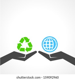 Illustration of save nature concept 