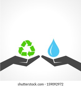 Illustration of save nature concept 
