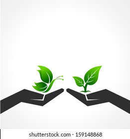 Illustration of save nature concept