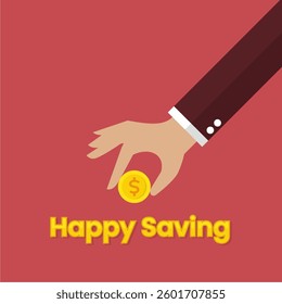 Illustration of saving money for the future