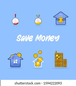 illustration of saving money on home investment