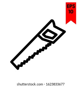 illustration of saw flat icon