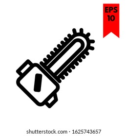 illustration of saw flat icon