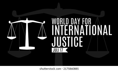 illustration of the scales of justice. perfect for international justice day. Template for background, banner, card, poster with text inscription