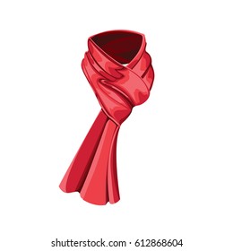 illustration scarf color red.