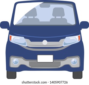 An illustration of a scarlet wagon seen from the front