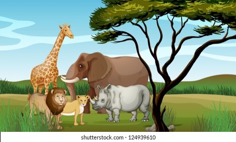 259 Cartoon pics of animals habitat Images, Stock Photos & Vectors ...