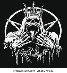 illustration of a scary demon king

