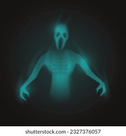 Illustration Of Scary Ghost Or Horror Monster For Halloween