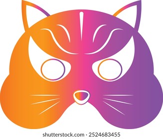 Illustration of Scary Halloween Mask for Celebration. Isolated Vector in Colorful Design.