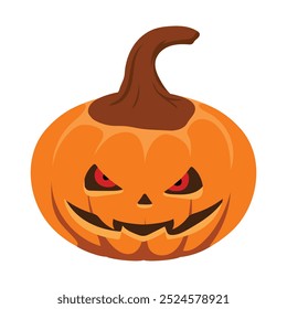 Illustration of a scary Halloween pumpkin.