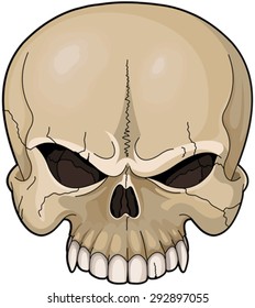 Illustration of a scary skull
