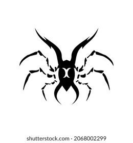 Illustration of a scary spider-like insect vector logo image that's also scary