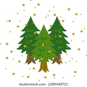 Ilustración del polen de cedro disperso