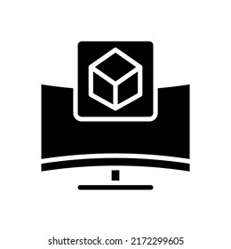 Illustration sceen computer display icon isolated on white background logo design