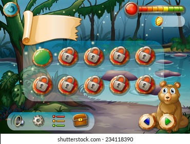 Illustration of a scene from a computer game