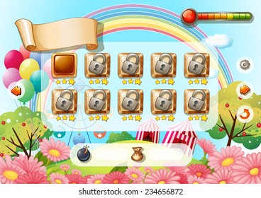 Illustration of a scene from a computer game
