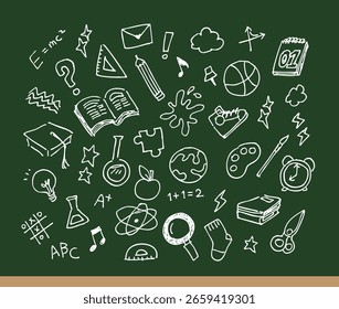 Illustration of school, academy, and educational backgrounds
