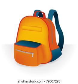 Illustration of school bag